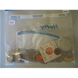 LOT, ASSORT U.S. & FOREIGN COINS