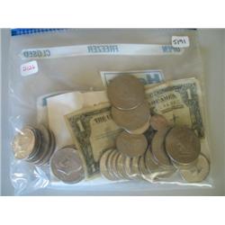 LOT, ASSORT U.S. CURRENCY & COINS
