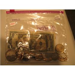 LOT, ASSORT JEWELRY & COINS