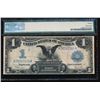 Image 2 : 1899 $1 Inverted Back ERROR Black Eagle Silver Certificate PMG 20
