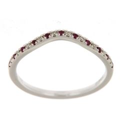 14KT White Gold Ruby and Diamond Ring