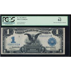 1899 $1 Black Eagle Silver Certificate PCGS 62
