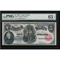 1880 $5 Legal Tender Note PMG 65EPQ