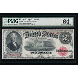 1917 $2 Legal Tender Note PMG 64EPQ