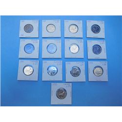 LOT OF 13 CANADIAN QUARTERS - 1968 x 2,  1978 x 11
