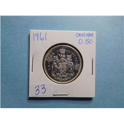 1961 FIFTY CENT PIECE