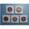 Image 1 : LOT OF 5 FIFTY CENT PIECES 1961