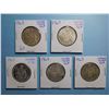Image 1 : LOT OF 5 FIFTY CENT PIECES 1963