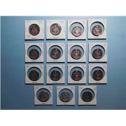 LOT OF 15 FIFTY CENT PIECES  1978 x 14, 1980 x 1