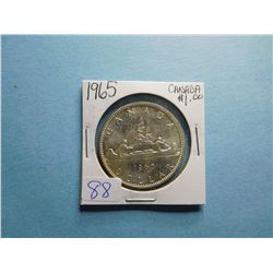 1965 CANADA SILVER DOLLAR COIN