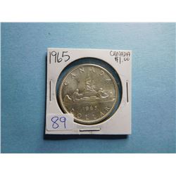 1965 CANADA SILVER DOLLAR COIN