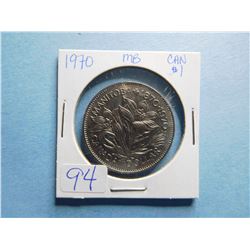 1970 MANITOBA DOLLAR CROCUS COIN