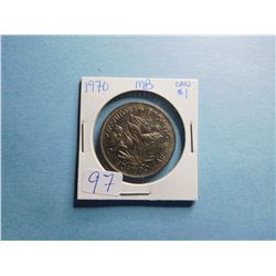 1970 MANITOBA DOLLAR CROCUS COIN