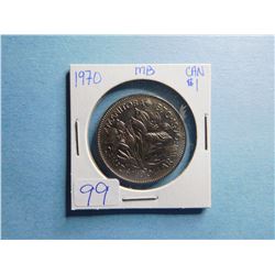 1970 MANITOBA DOLLAR CROCUS COIN