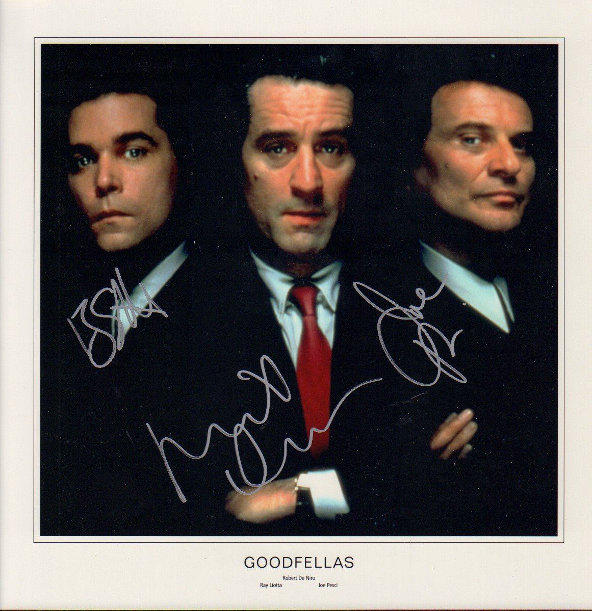 Ray Liotta Robert Deniro Joe Pesci Goodfellas Signed 12x12 Photo