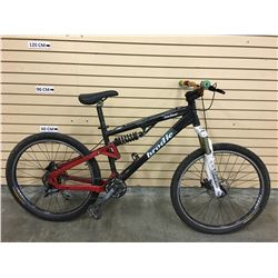 BLACK BRODIE RECLUSE FULL SUSPENSION MOUNTAIN BIKE WITH FRONT AND REAR HYDRAULIC DISK BRAKES