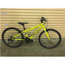 YELLOW DEVINCI AZKABAN KID'S HYBRID MOUNTAIN BIKE