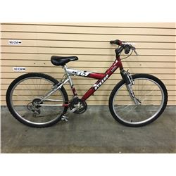 RED AND GREY DUNLOP FS767 FRONT SUSPENSION HYBRID MOUNTAIN BIKE