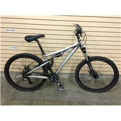 GARY FISHER FULL SUSPENSION MOUNTAIN BIKE WITH FRONT AND REAR DISK BRAKES, SANDED DOWN