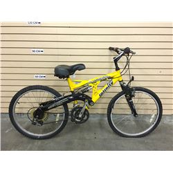 YELLOW INFINITY GRAVITY KID'S FULL SUSPENSION MOUNTAIN BIKE