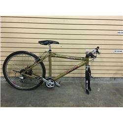 BROWN CCM MATRIX FRONT SUSPENSION MOUNTAIN BIKE, MISSING FRONT WHEEL