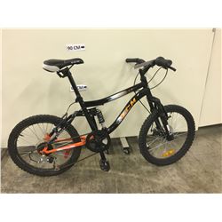 BLACK CCM ASSAULT FULL SUSPENSION KIDS MOUNTAIN BIKE WITH FRONT DISK BRAKES