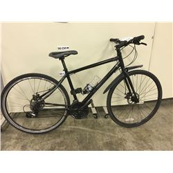 BLACK NORCO INDIE 18'' HYBRID CRUISER BIKE WITH FRONT AND REAR DISK BRAKES