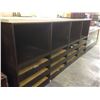Image 2 : 11' DOUBLE SIDED RETAIL DISPLAY STORAGE UNIT, WITH DRAWERS AND SHELVES