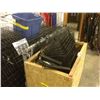 Image 2 : LARGE QUANTITY OF METAL WIRING DISPLAY STAND PANELS, WITH BINS AND SHELF ATTACHMENTS, BIN AND CART