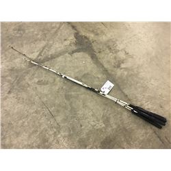 GROUP OF 5 ASSORTED FISHING RODS OF VARIOUS LENGTHS AND TYPES
