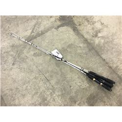 GROUP OF 5 ASSORTED FISHING RODS OF VARIOUS LENGTHS AND TYPES