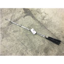 GROUP OF 5 ASSORTED FISHING RODS OF VARIOUS LENGTHS AND TYPES