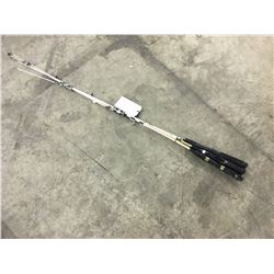 GROUP OF 5 ASSORTED FISHING RODS OF VARIOUS LENGTHS AND TYPES