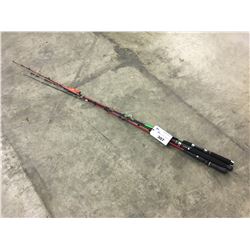 GROUP OF 5 ASSORTED FISHING RODS OF VARIOUS LENGTHS AND TYPES