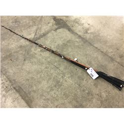 GROUP OF 5 ASSORTED FISHING RODS OF VARIOUS LENGTHS AND TYPES