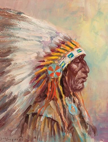 Wieghorst Olaf Indian Chief Portrait Bust Scottsdale Art Auction Llc