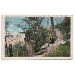 Civil War postcard titled "General Grant on Lookout Mountain in 1862"
