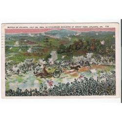 ATLANTA, GEORGIA CIVIL WAR POSTCARD