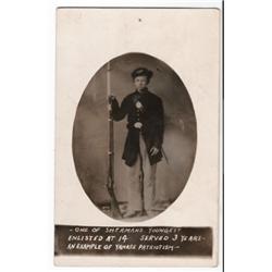 CHILD SOLDIER CIVIL WAR POSTCARD