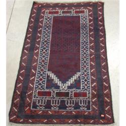BALUCH SEMI-ANTIQUE ORIENTAL THROW RUG