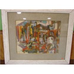 OKERBLOOM, JR., C.I. "REVERIE' WATERCOLOR PAINTING