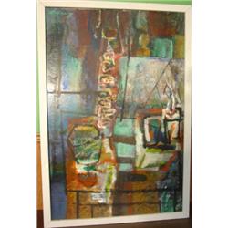 OKERBLOOM (1987) OIL ON BOARD PAINTING