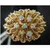 Image 1 : LADIES' 14K YELLOW GOLD RING WITH OPALS
