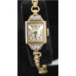LADIES' 14K GOLD HAMILTON WATCH
