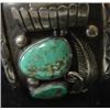 Image 2 : STERLING SILVER TURQUOISE CUFF BRACELET