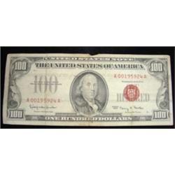 $100 RED SILVER CERTIFICATE