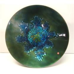CONTEMP. IRIDESCENT ART GLASS PLATE