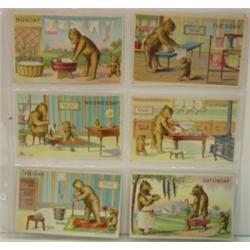 7 DAYS OF THE WEEK BEAR POSTCARD SET