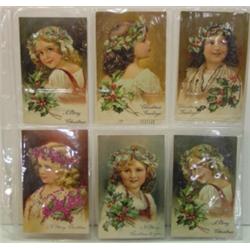 SET OF 8 EARLY CHRISTMAS POSTCARDS