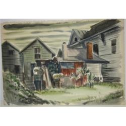 OKERBLOOM, C. (ATTRIB.) WATERCOLOR PAINTING